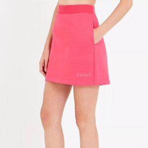 NWT Hervé Leger Pink Punch Utility Mini Skirt Sporty Tennis Preppy S With Pocket